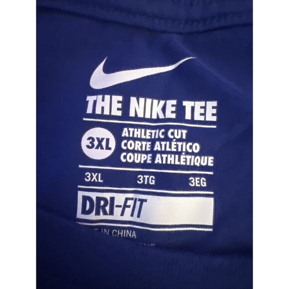 Nike Dri-FIT Men's Athletic Cut Short Sleeve Graphic T-Shirt Size 3XL Blue - Picture 2 of 5
